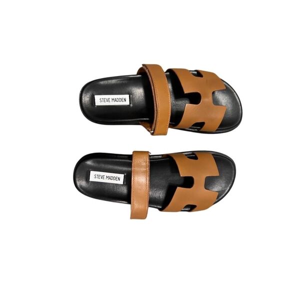 Steve Madden Women's Velcro Closure Slide Sandals Brown Size 9.5 Casual - Picture 5 of 13